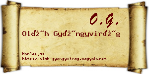 Oláh Gyöngyvirág névjegykártya