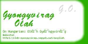 gyongyvirag olah business card